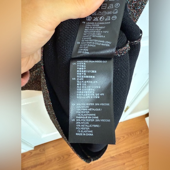 Sandro Riva Multicolored Metallic Dress Size 1/Small - Picture 7 of 11